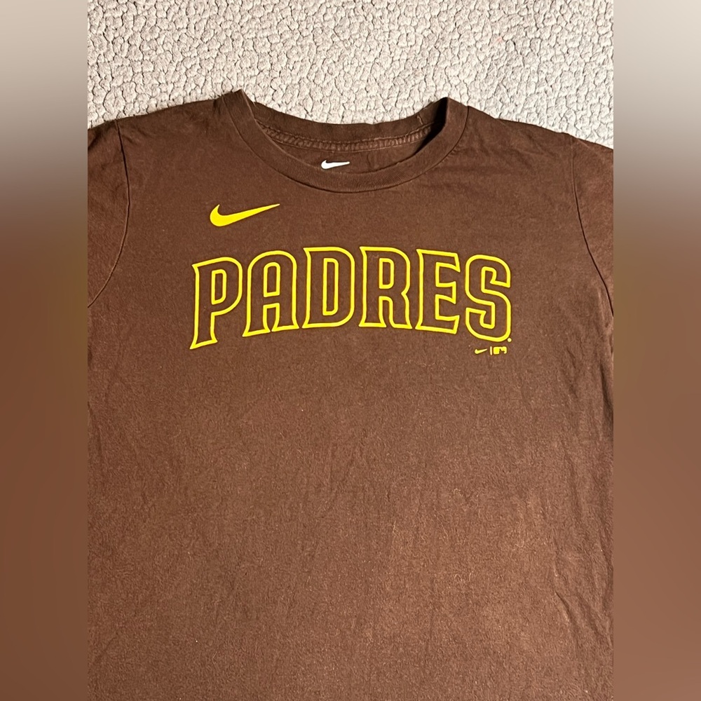 Nike San Diego Padres Brown And Yellow T Shirt Little Boys Size Large - Picture 7 of 7